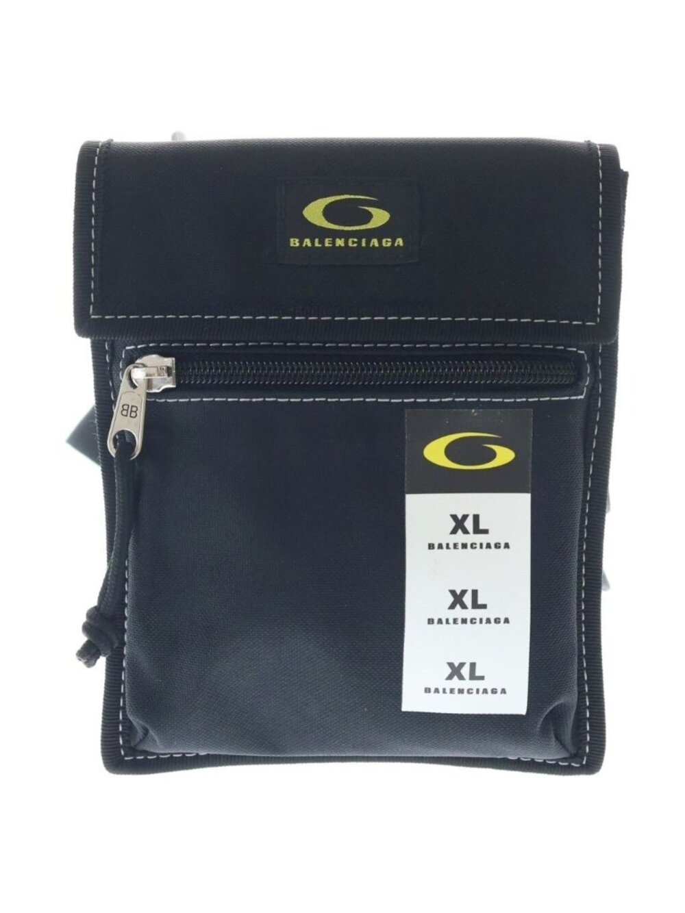 Balenciaga Explorer Small Pouch Recycled Nylon Shoulder Bag Black
